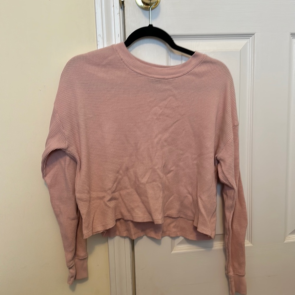 Pink cropped long sleeve from Forever 21